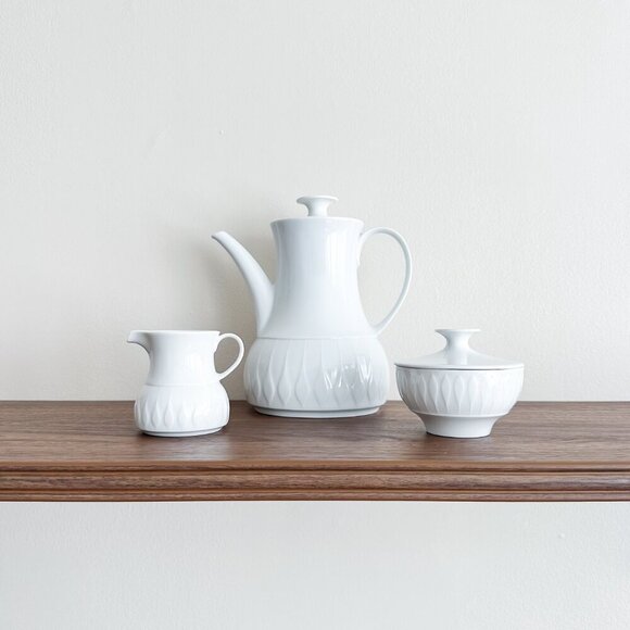 Vintage White Thomas Germany Porcelain Coffee Set - Picture 2 of 9